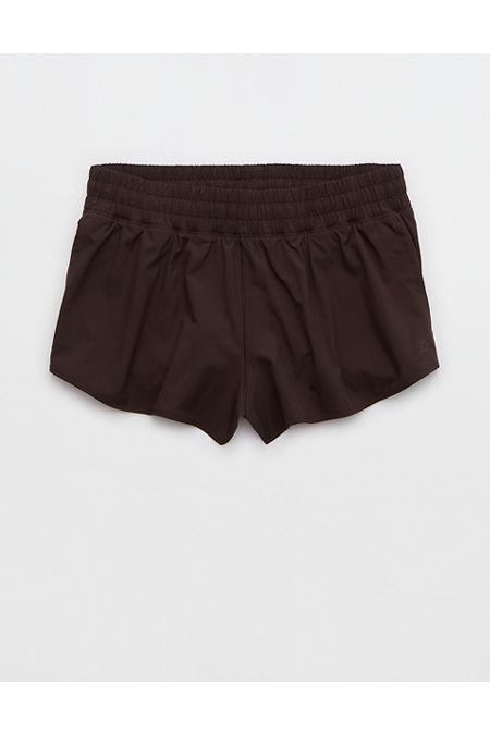 OFFLINE By Aerie 2" Hot Stuff Short Women's Deep Earth L | American Eagle Outfitters (US & CA)