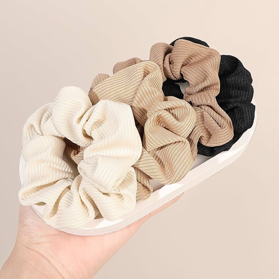 Hair Scrunchies for Women - Hair Ties No Damage Both for Thick Hair or Thin Hair Curl Hair No Cre... | Amazon (US)