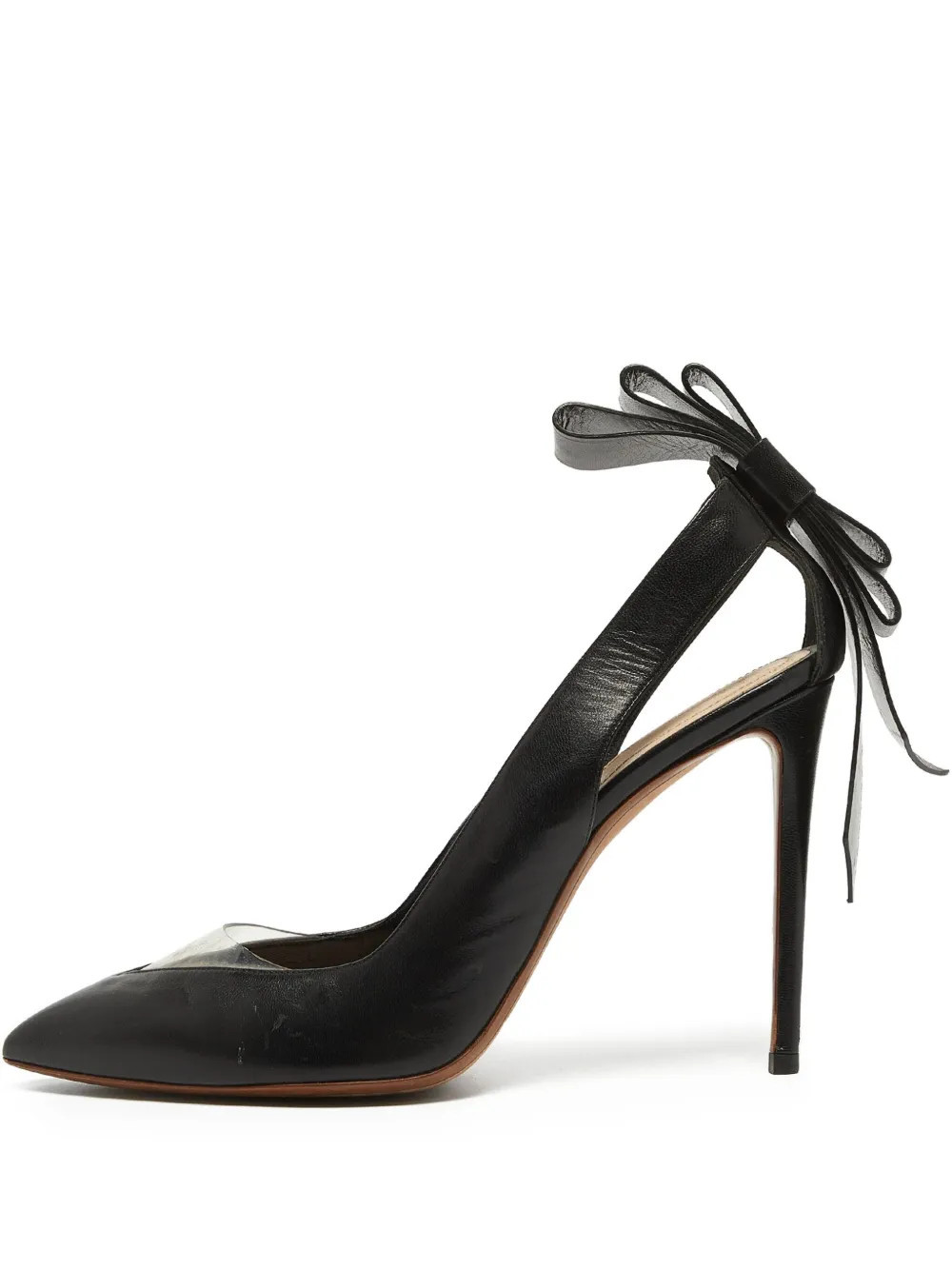 Nicholas Kirkwood clear-panelled pointed-toe heels - Black | Farfetch Global