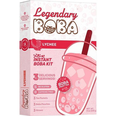 Legendary Boba Instant Boba Fruit Tea Kit Lychee Fruit - 8oz | Target