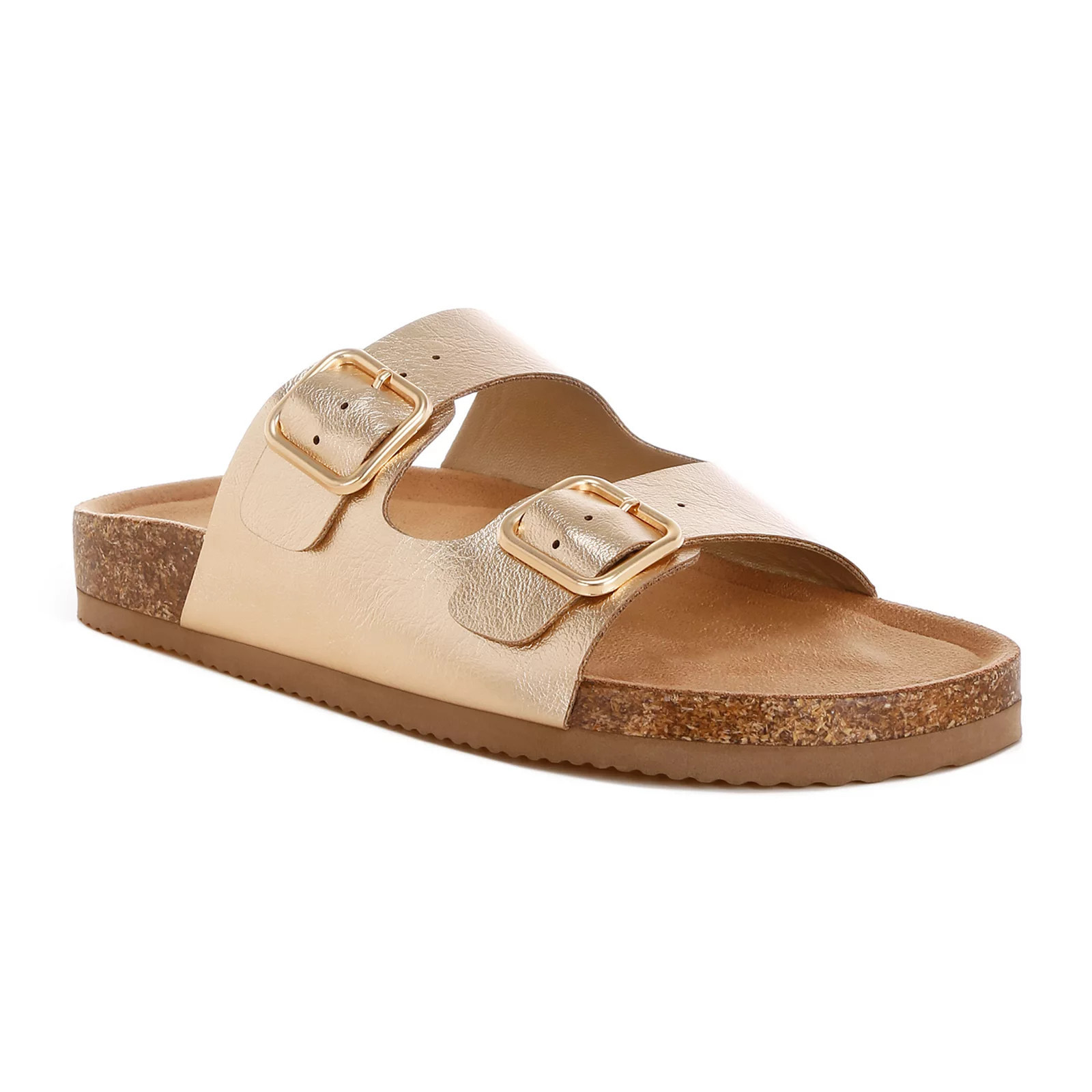London Rag Parla Women's Slip-On Buckle Sandals, Size: 5, Gold | Kohl's