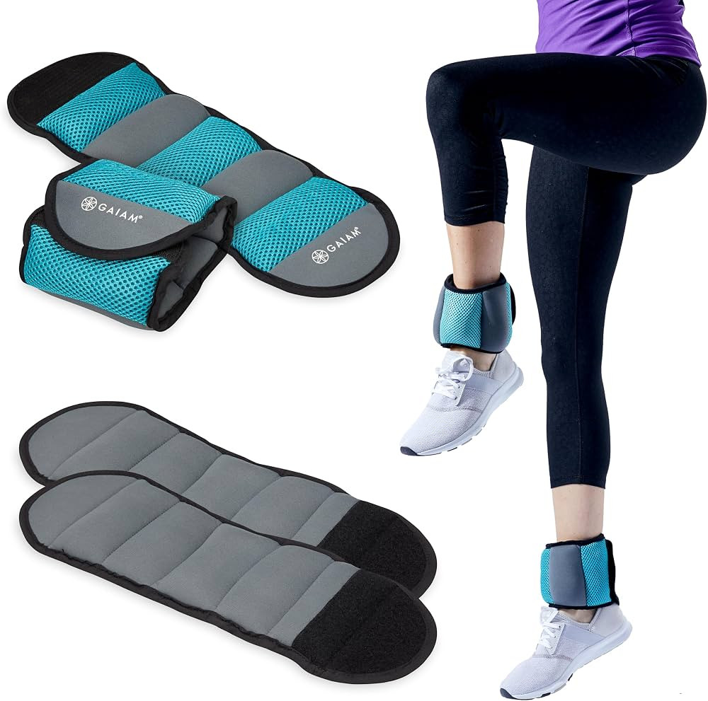 Gaiam Ankle Weights, Wearable Bracelet to Strengthen, Tone & Sculpt, Adjustable Ankle Weights for... | Amazon (US)