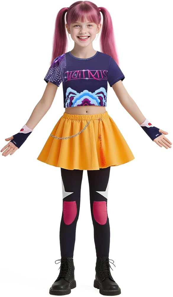 Girls Halloween Outfit Kids Singer Fashion Party Stage Show Clothes | Amazon (US)