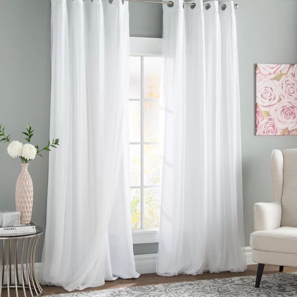 Brockham Solid Room Darkening Grommet Curtain Panels | Wayfair North America