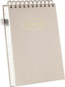 Yoment Top Spiral Notebook 240 Pages Leather Steno Pads 6x9 Top Bound Spiral Notepad 100 GSM Coll... | Amazon (US)