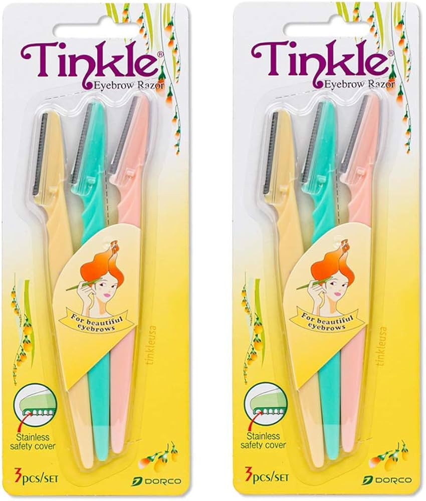 Dorco Tinkle Eyebrow Razors for Women, Dermaplane Razor 6 Razors Eyebrow Trimmer Dermaplaning Too... | Amazon (US)