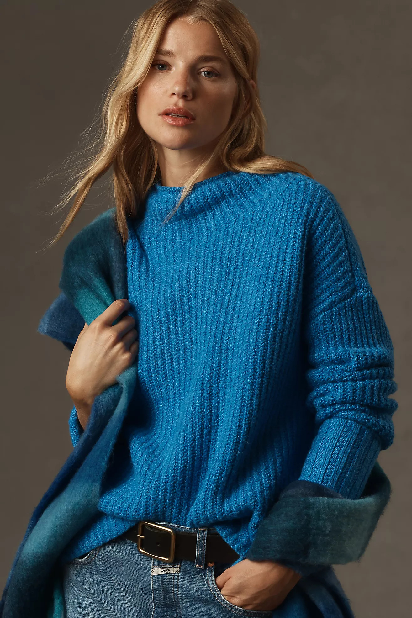Maeve Margaret Mock-Neck Sweater | Anthropologie (US)