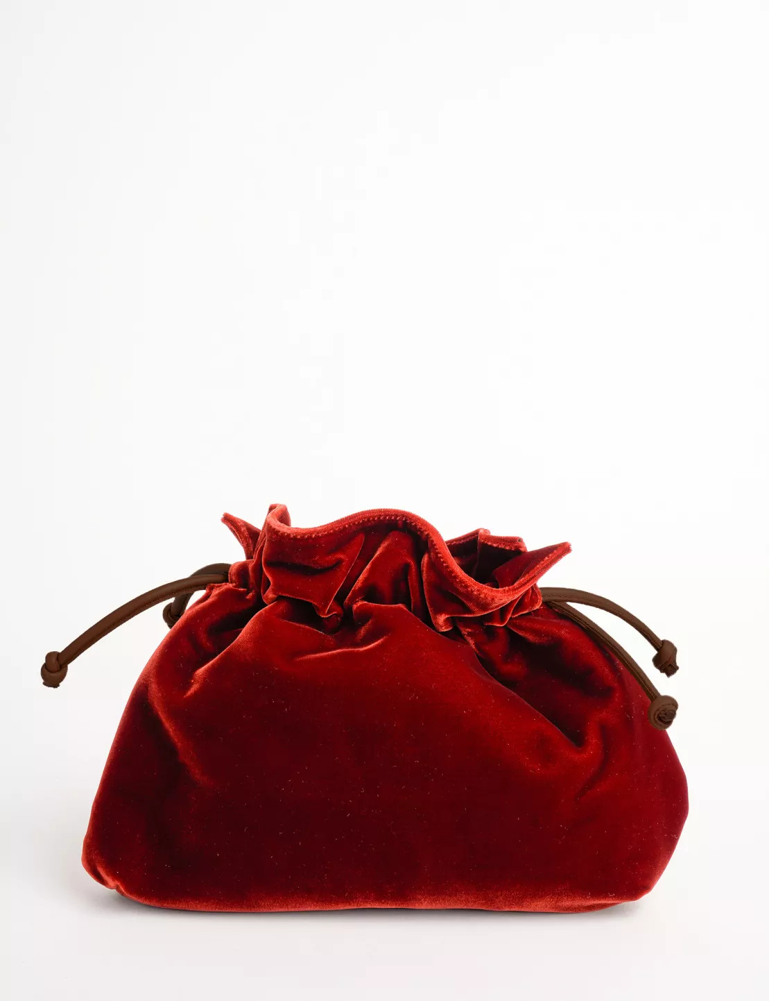 Puffball Velvet Clutch - Marmalade | Penelope Chilvers