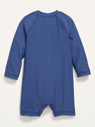 Long-Sleeve Zip Rashguard One-Piece Swimsuit for Baby | Old Navy (US)