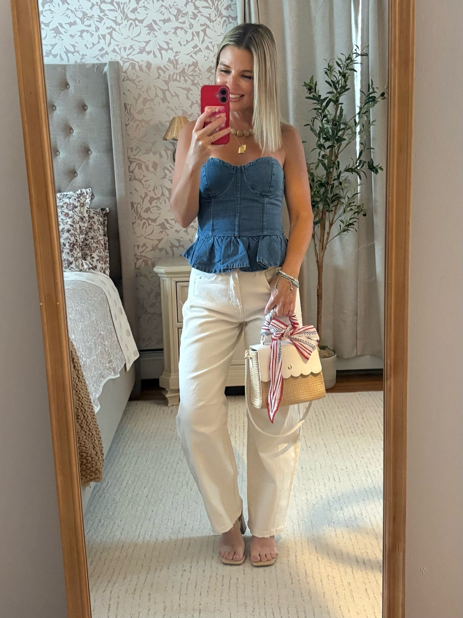 Cute denim peplum top 

Jeans wearing size 24, they fit so well- I am 5’1!!

#LTKPetite #LTKSaleAlert #LTKootd