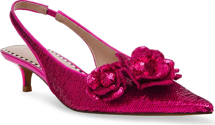 Betsey Johnson Aurorra Slingback Pointed Toe Kitten Heel Pump (Women) | Nordstrom | Nordstrom
