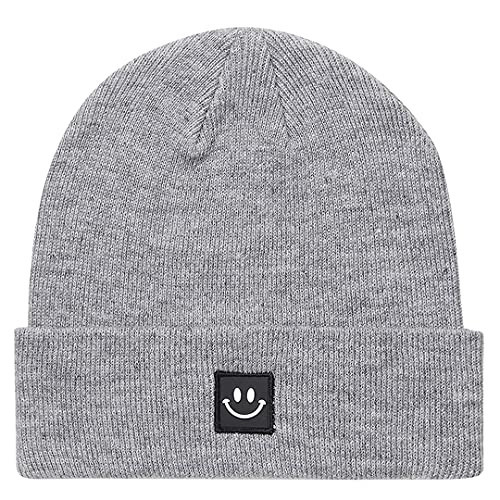 MaxNova Knit Light Grey Beanie Hat | Amazon (US)