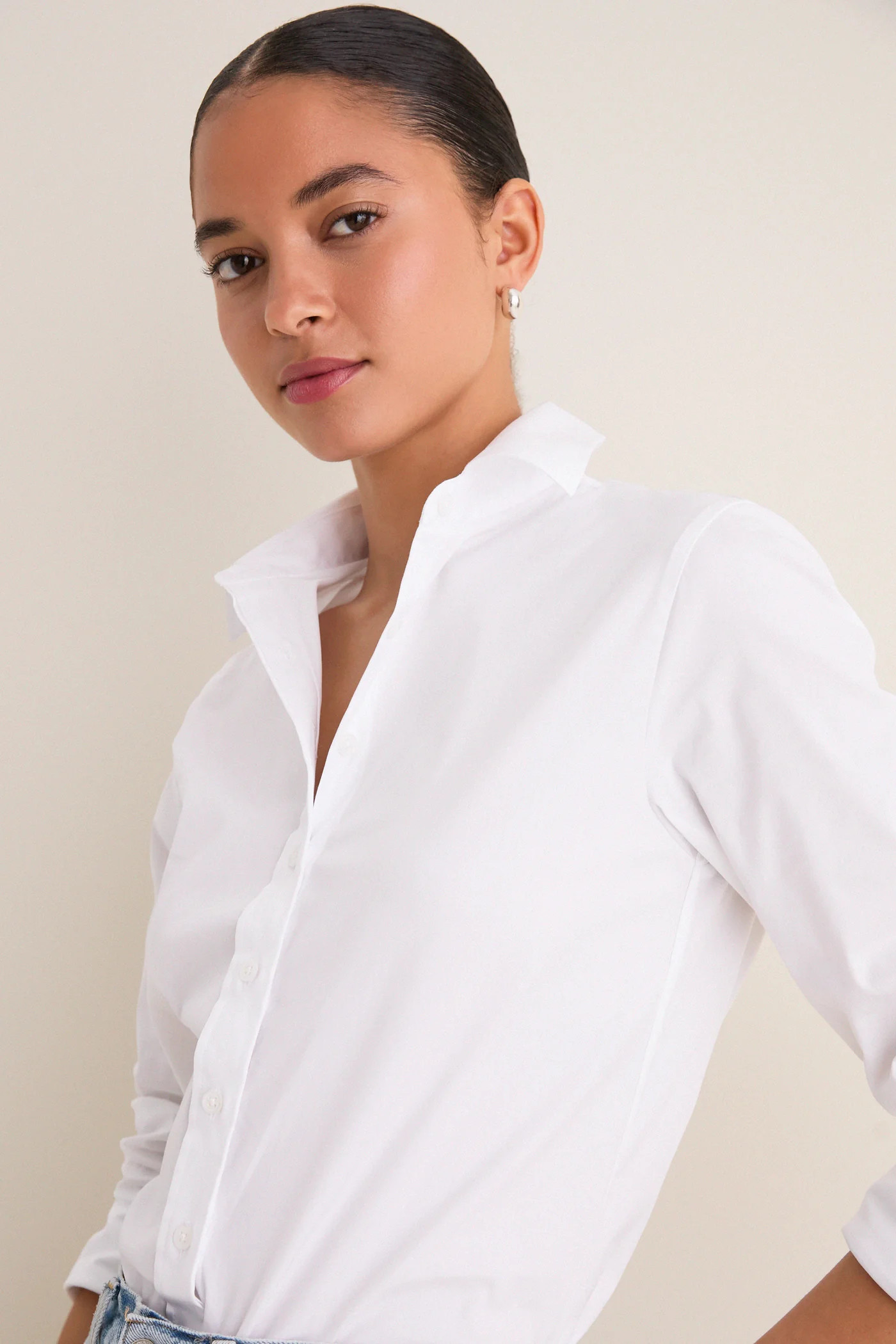 White Long Sleeve Essentials Shirt | Tuckernuck (US)