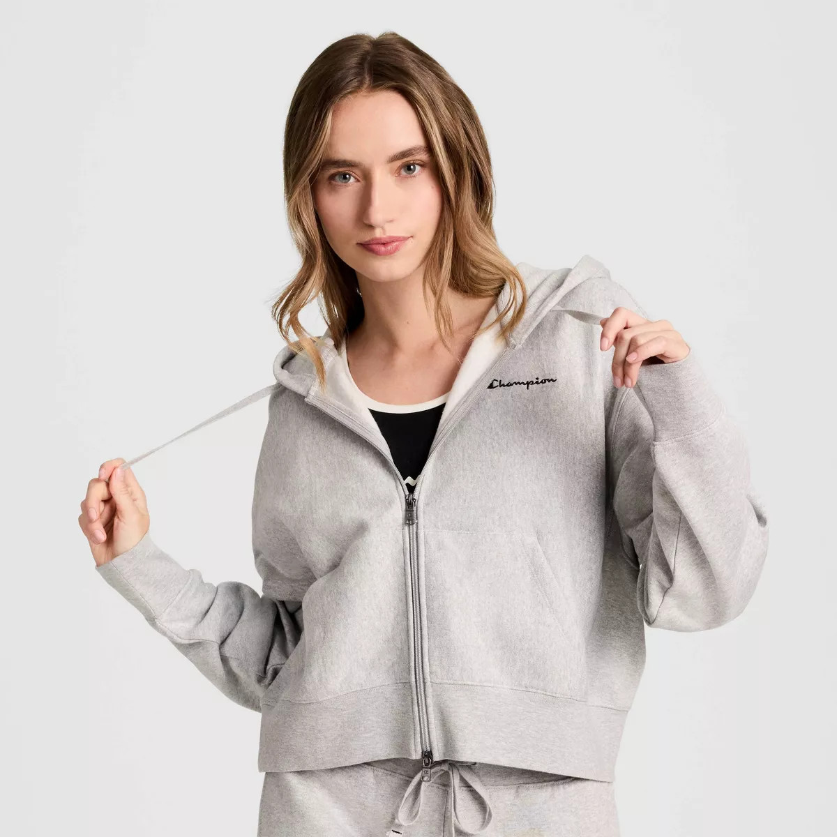 Champion Women's Cropped Fleece Zip-Up Sweatshirt | Target