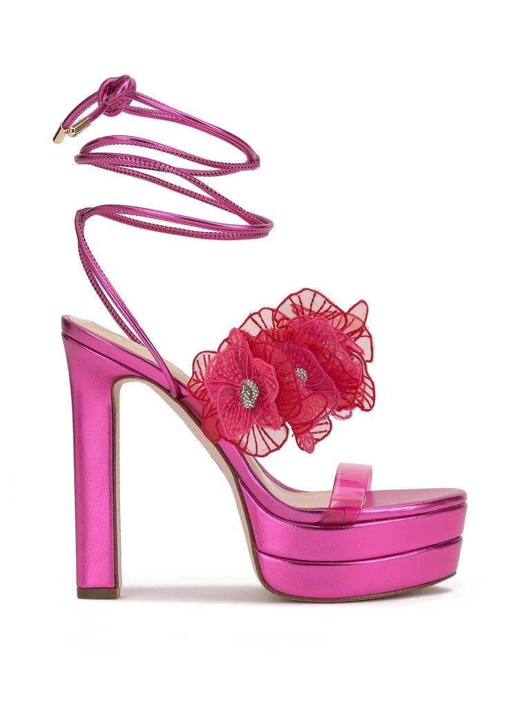 Iyla Flower Double Platform Sandal in Pink | Jessica Simpson E Commerce