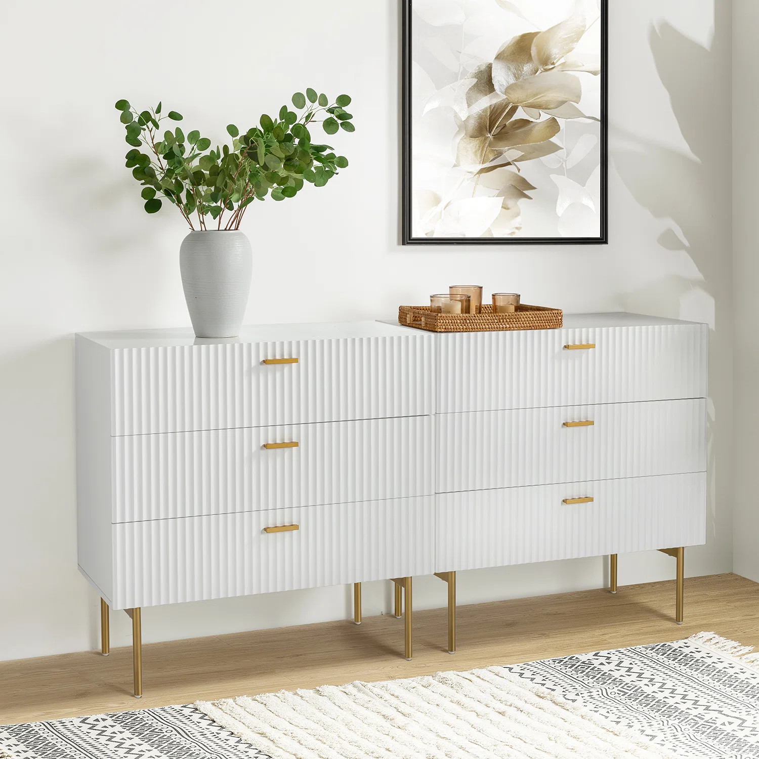 Willa Arlo™ Interiors Shawnda 31.5'' W Modern 3 Drawer Fluted Dresser with Metal Legs & Reviews... | Wayfair North America