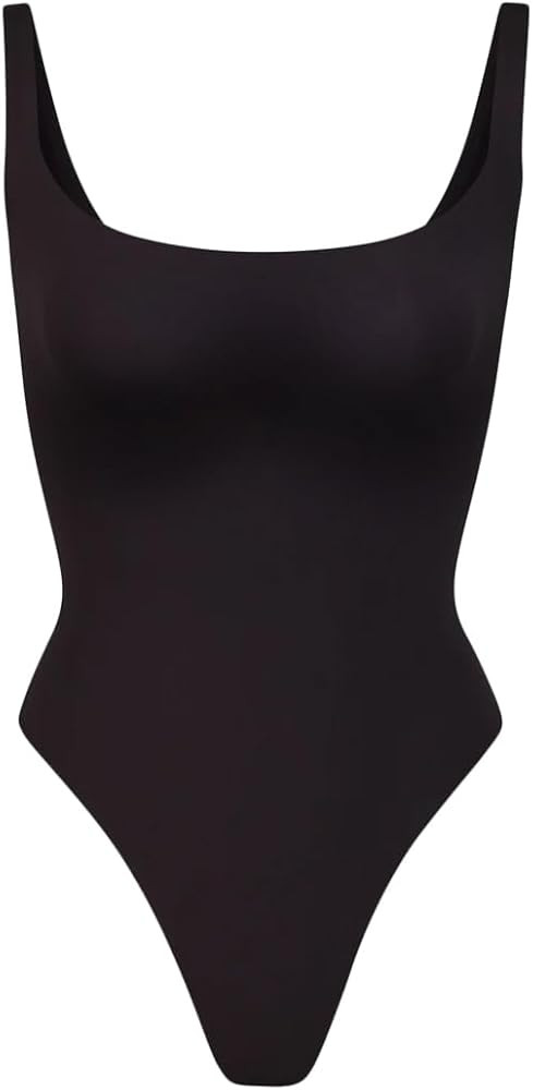 SHAPERX Women's Square Neck Bodysuit Fit Everybody No Compression Sleeveless Body Suits | Amazon (US)