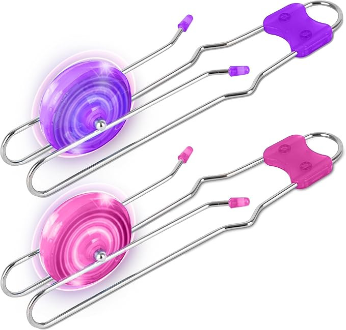 ArtCreativity Retro Light Up Gyro Wheels Toy - 2 Pack 8.5 Inch - Stocking Stuffers, Sensory Fidge... | Amazon (US)