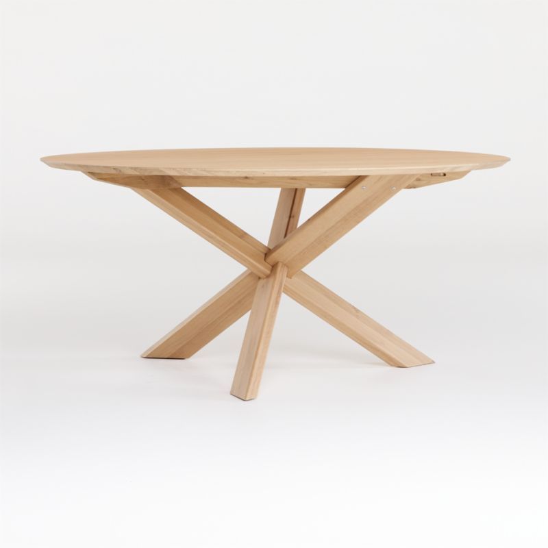 Apex White Oak Round Dining Table | Crate and Barrel | Crate & Barrel