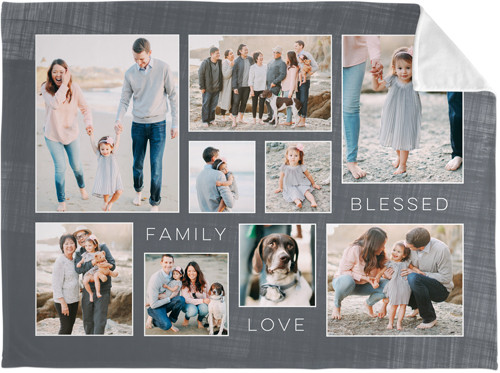Family Love Blessed Collage Fleece Photo Blanket | Shutterfly