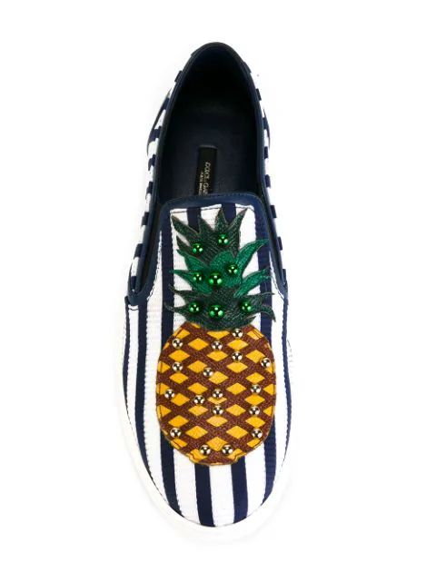 London pineapple patch slip-on sneakers | FarFetch Global