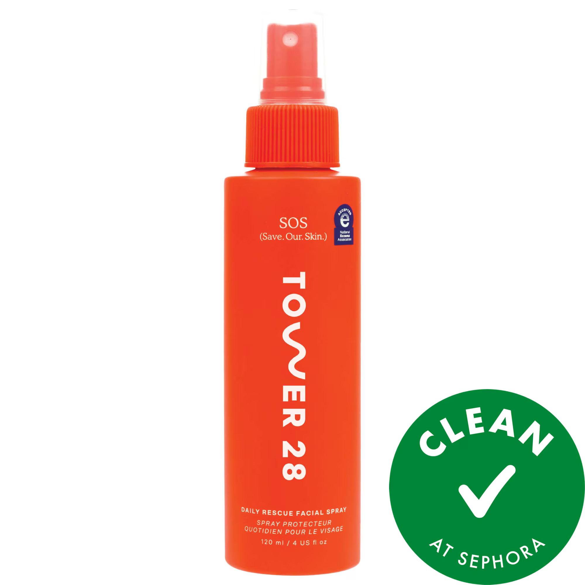 Tower 28 Beauty SOS Daily Hypochlorous Acid Spray for Breakouts & Redness 4 oz/ 120 mL | Sephora (US)