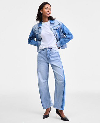 On 34th Women's Two-Tone Barrel Jean, 0-26W, Macy's Exclusive - Macy's | Macy's