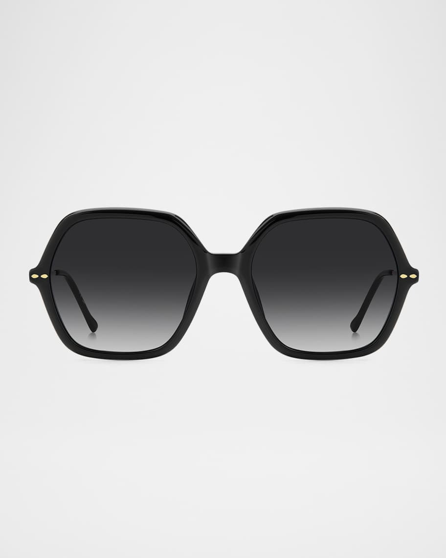Isabel Marant Oversized Square Acetate & Metal Sunglasses | Neiman Marcus