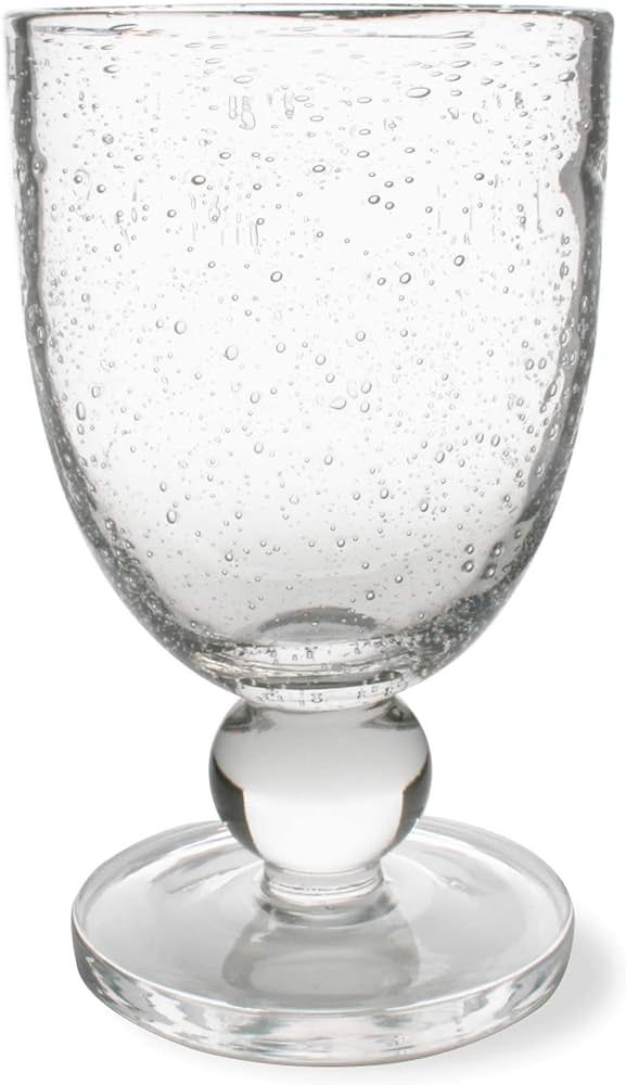 TAG Bubble Glass Goblet 10 oz Beverage Glassware for Dinner Party Wedding Bar Clear | Amazon (US)