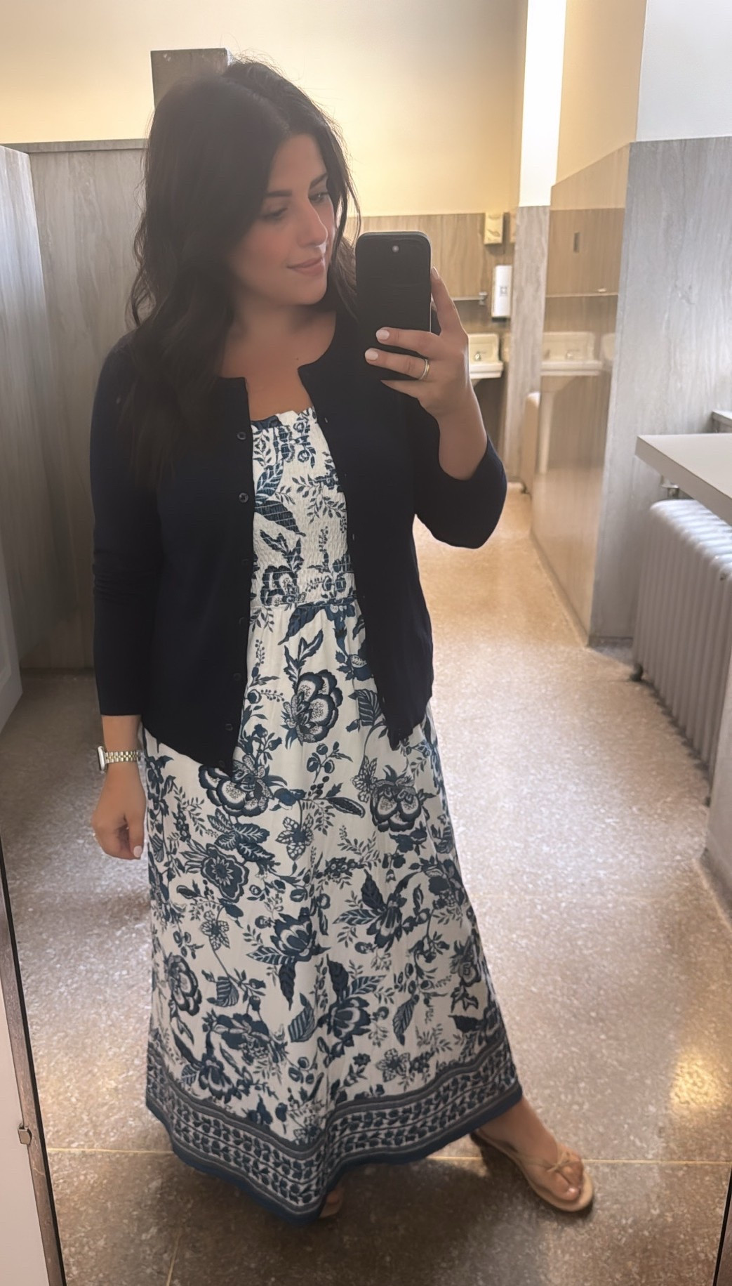 Summer dress code- corporate cute but oh so comfy! 

Dress is M
Sweater is S 
Sandals are tts

#LTKdayinmylife #LTKWorkwear #LTKPetite