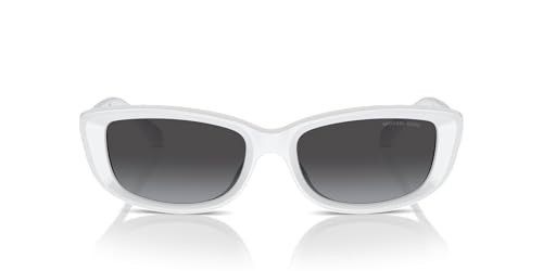 Michael Kors Women's MK2210U Asheville Universal Fit Rectangular Sunglasses, Optic White/Dark Grey Gradient, 54 mm | Amazon (US)
