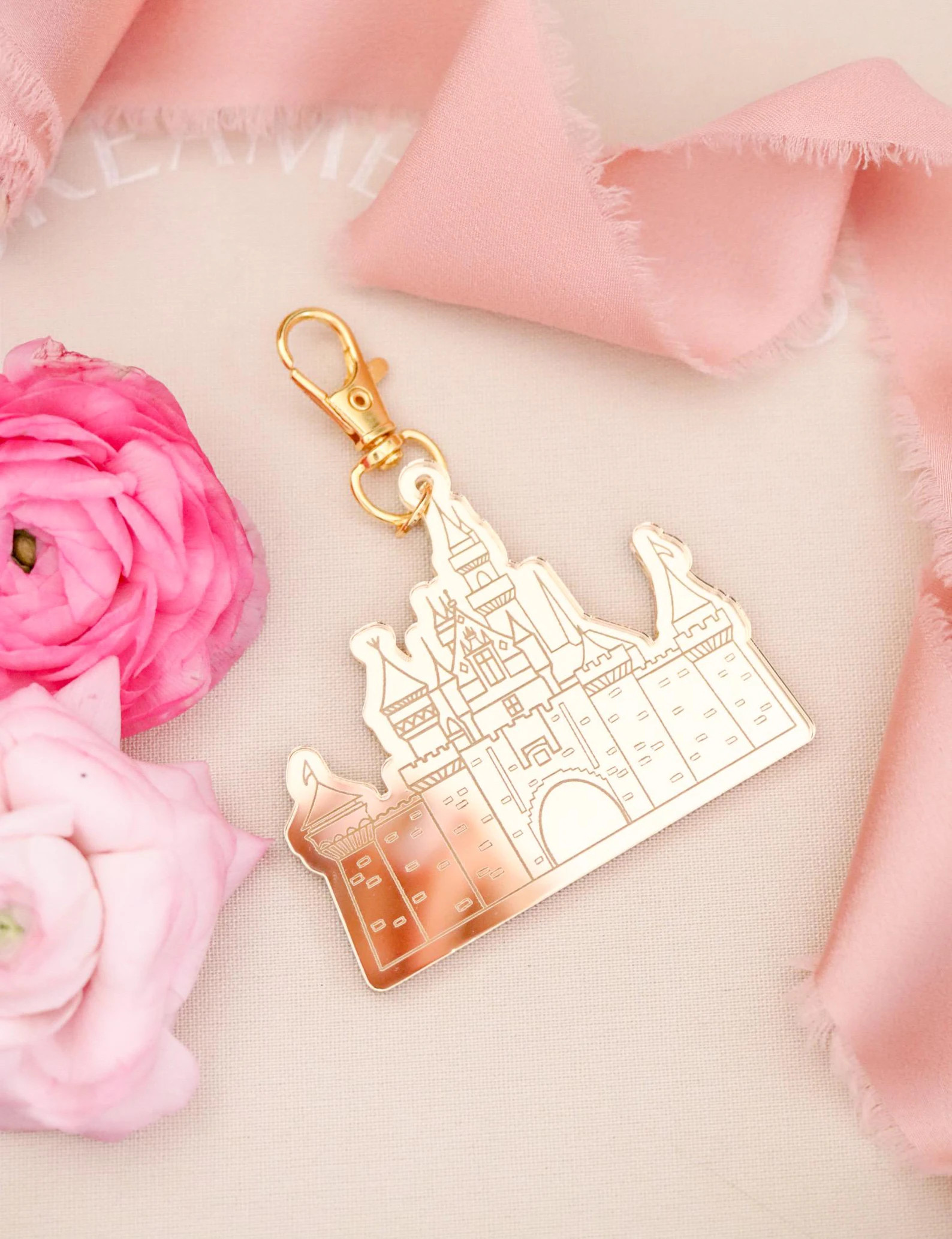 Briar Rose Castle Bag Charm/ Keychain | Etsy (Global)