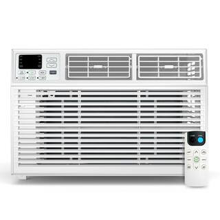 8,000 BTU Window Air Conditioner Cools 350 sq. ft. Through the Wall AC 115V  with Dehumidifier and Remote in White | The Home Depot