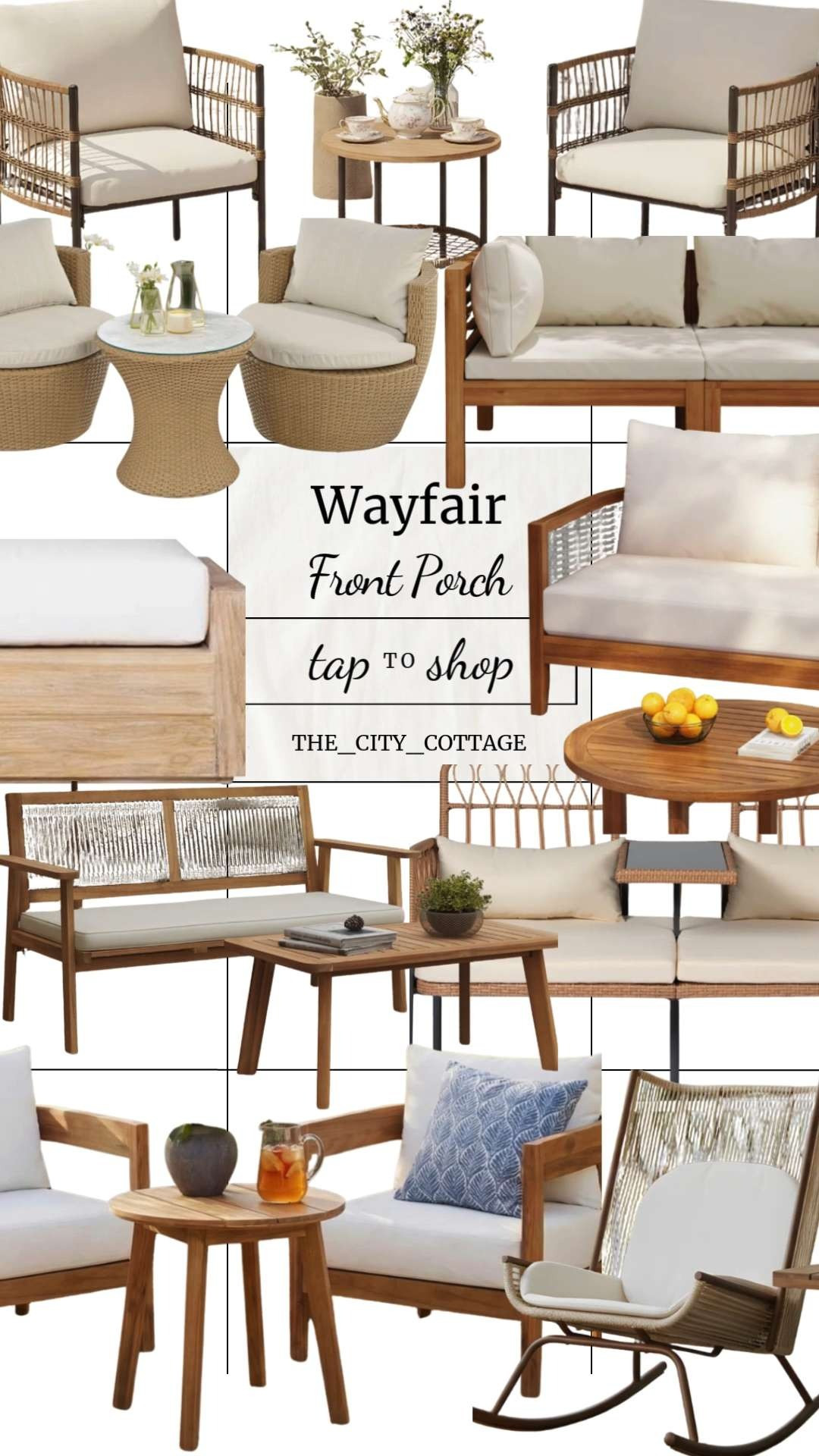 Mix wood, wicker, and soft upholstery for that layered, high-end look. 

Add planters, lanterns, and a chic doormat to pull everything together and give that curated, Pinterest-worthy finish.

Front porch energy this season = warm, inviting, and effortlessly styled 🤍

#LTKHome #LTKFinds #WayfairHome #FrontPorchDecor #PorchInspo #OutdoorLiving #PatioInspo #SpringHomeRefresh #HomeDecorInspo #CozyHome #NeutralHome #OutdoorDecor #PorchStyling #AffordableHomeDecor #ModernFarmhouse #PinterestHome #ItGirlHome #HomeStyling #OutdoorFurniture #ChicHome 

 #LTKSeasonal #LTKHome