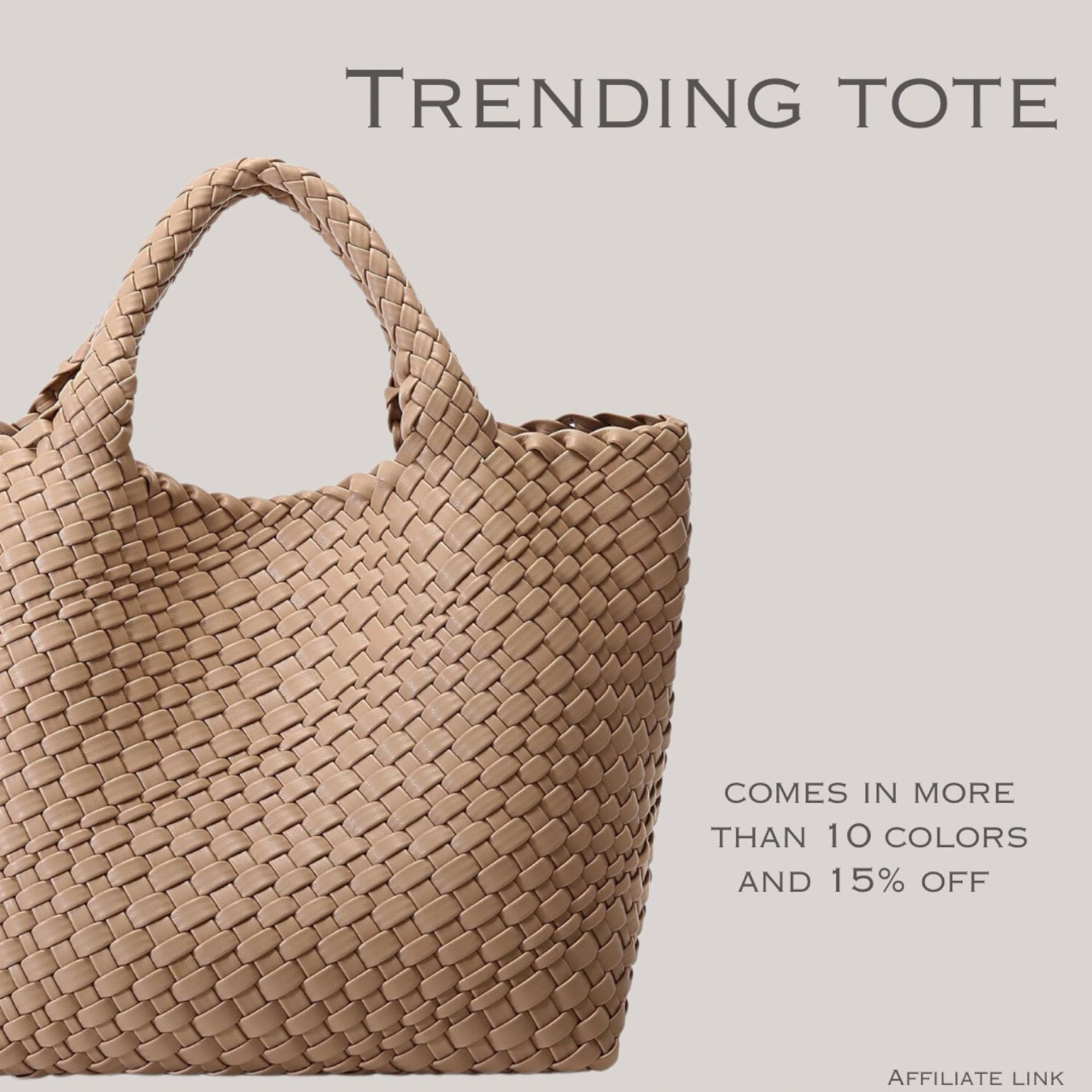 My everyday tote bag comes in 10+ colors and 15% off!!! 


Tote, tote bag, woven tote 


#amazon 

#LTKItBag