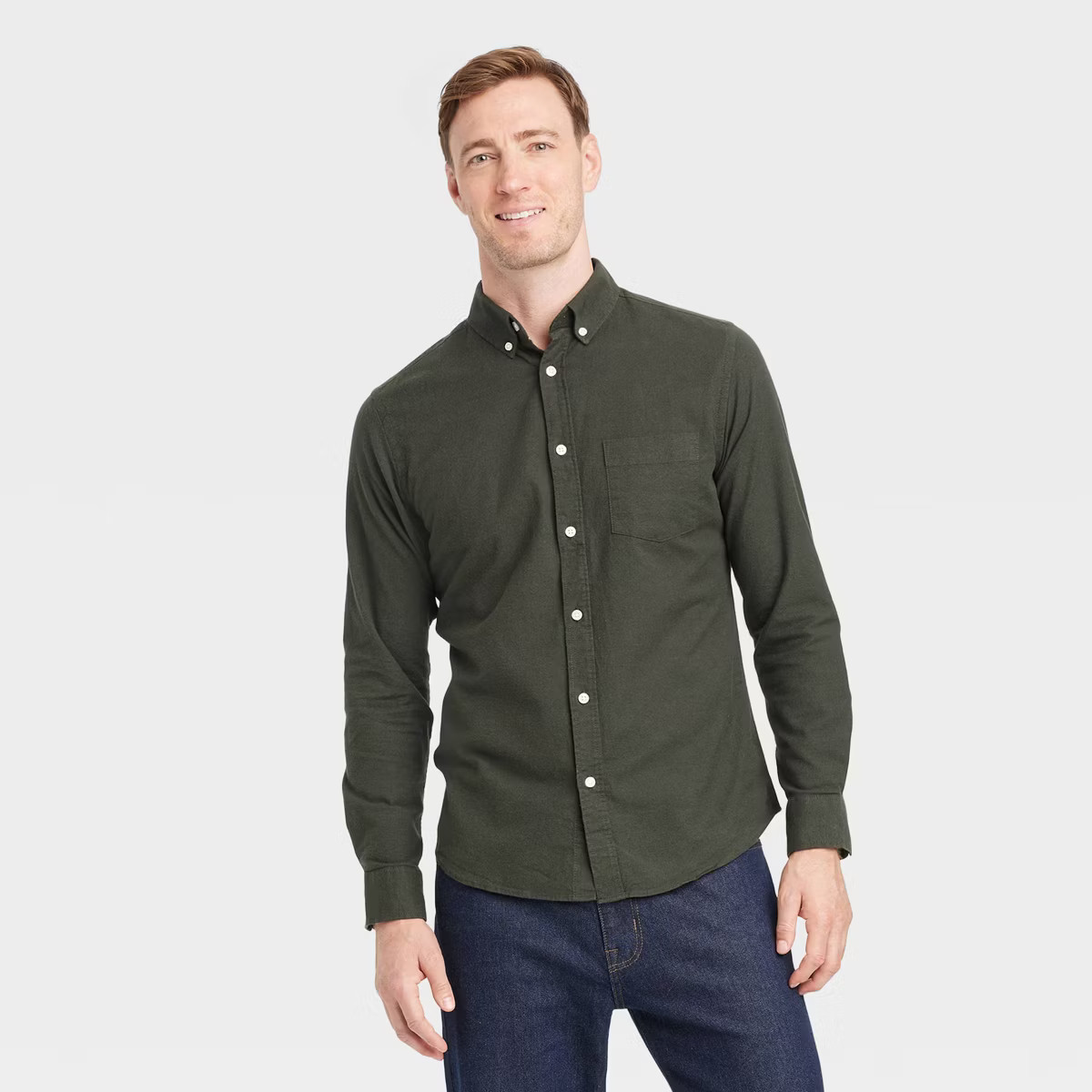 Men's Long Sleeve Collared Button-Down Shirt - Goodfellow & Co™ | Target