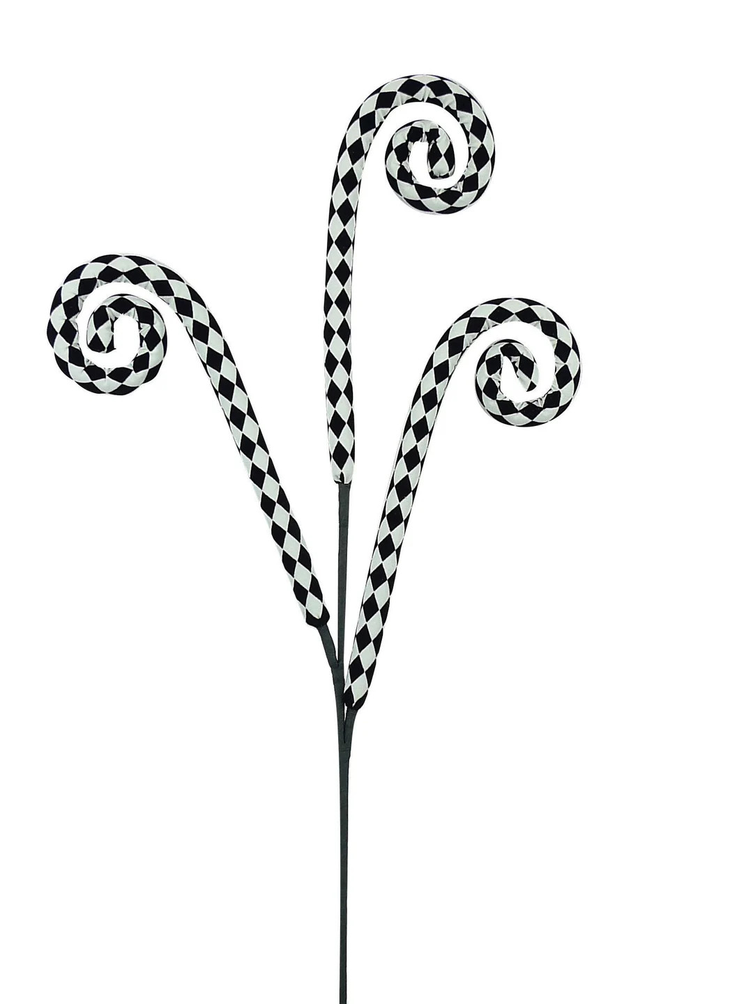 Black White Harlequin Curly Pick, Christmas Spray, Craft Supply, Wreath Supply, Christmas Tree De... | Etsy (US)