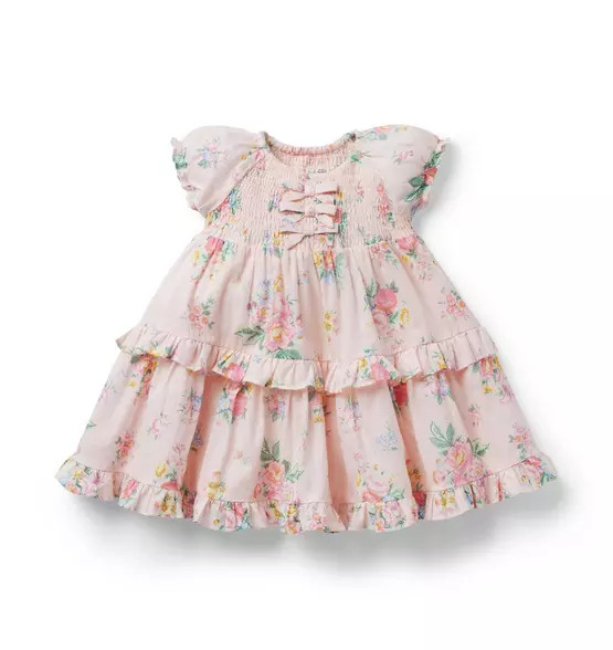 Baby Floral Smocked Puff Sleeve Dress | Janie and Jack
