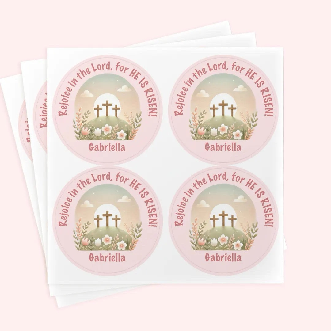Easter season is right around the corner… And you can make this Easter extra meaningful with these adorable personalized Catholic Easter stickers! They are the perfect way for your little ones to share the joy of the Resurrection. Each sticker features the beautiful message "Rejoice in the Lord, for HE IS RISEN!" and can be customized with your child's name. ✝️🌸 These are wonderful for school friends, Sunday school classes, or as special basket stuffers.

👉 Tap the link in my bio to shop these Catholic Easter stickers in my Etsy shop!

#LTKkids #LTKfamily #LTKunder50 #CatholicEaster #HeIsRisen #EasterStickers #KidsEaster #CatholicMom #ReligiousEd #EtsyFinds #PersonalizedGifts #SundaySchool