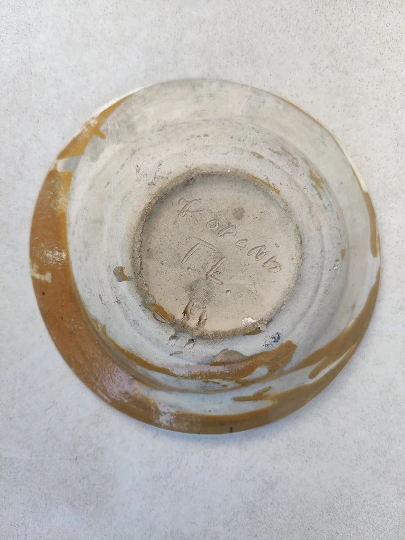 Vintage Deep Pottery Wall Plate | Blue Korond Wall Plate | Antique Hungarian Folk Plate | Etsy (CAD)