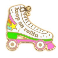 Keep On Rollin' Roller Skate Enamel Pin | Etsy (US)