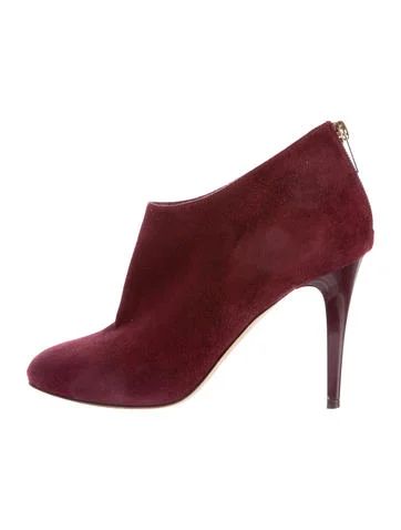 Jimmy Choo Suede Round-Toe Booties | The Real Real, Inc.