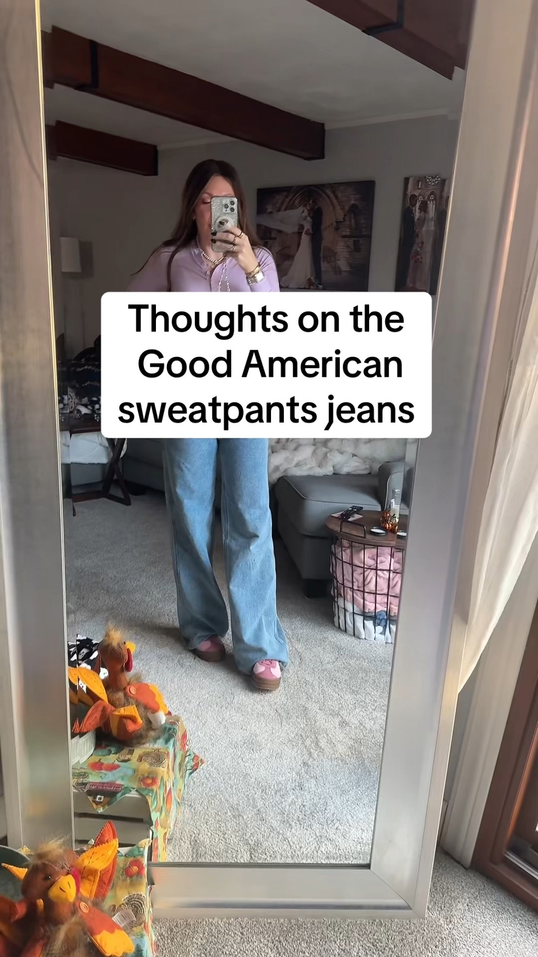 Sweatpants jeans | good American Jeanius denim | comfortable jeans | wide leg 

#LTKStyleTip #LTKGiftGuide