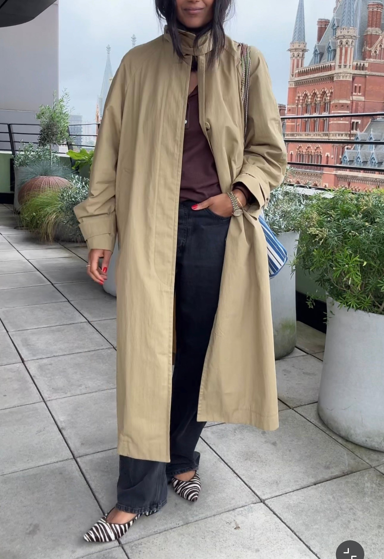 Trench, black jeans brown knit 

#LTKuk #LTKautumn #LTKFashionMonth