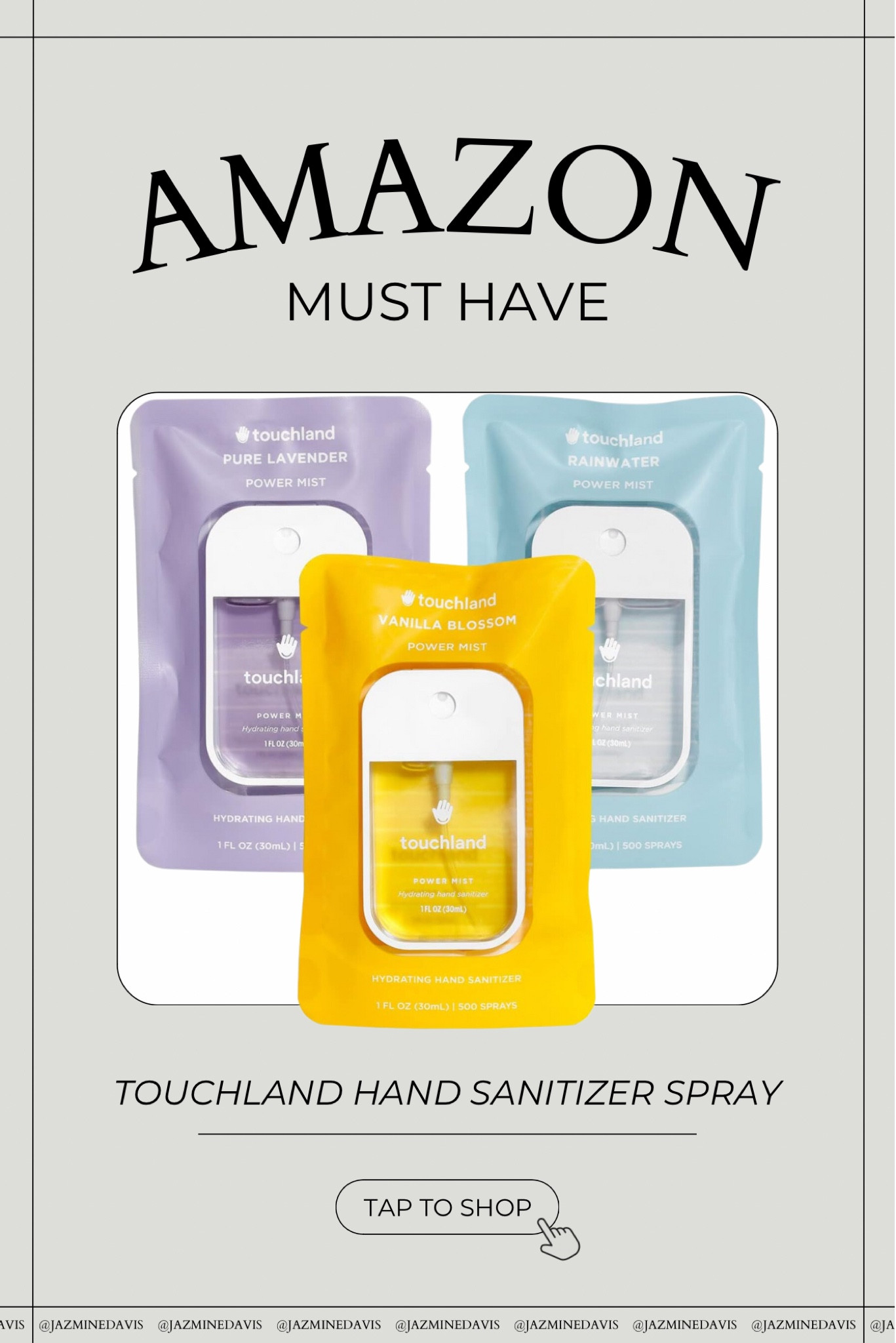 Love Touchland hand sanitizer sprays! 🧴✨ 
Not only do they smell amazing, but they’re also travel-friendly, perfectly sized to fit in all my bags, and they last a while! Made with clean, kind ingredients, they’re a total must-have for staying fresh and germ-free on the go. Perfect for  traveling or just running errands! 🌍✈️ 

#TravelEssentials #TravelMustHave #WellnessJourney #HealthAndHygiene #SkincareEssentials #CleanIngredients #StayFresh #OnTheGoHygiene #Touchland #MustHaveProducts

#LTKFindsUnder50 #LTKHome #LTKTravel