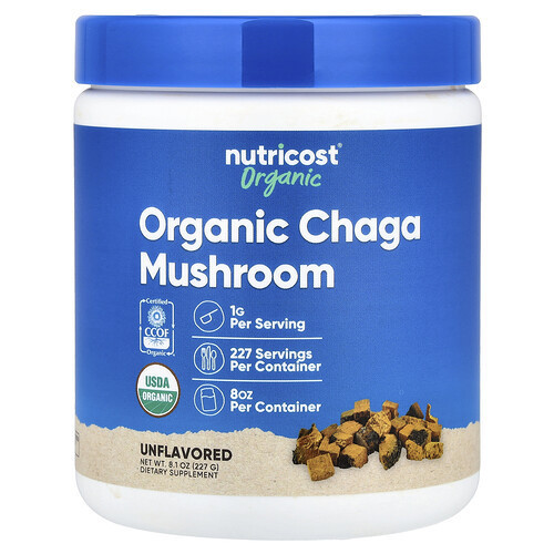 Nutricost, Organic Chaga Mushroom, Unflavored, 8.1 oz (227 g) | iHerb