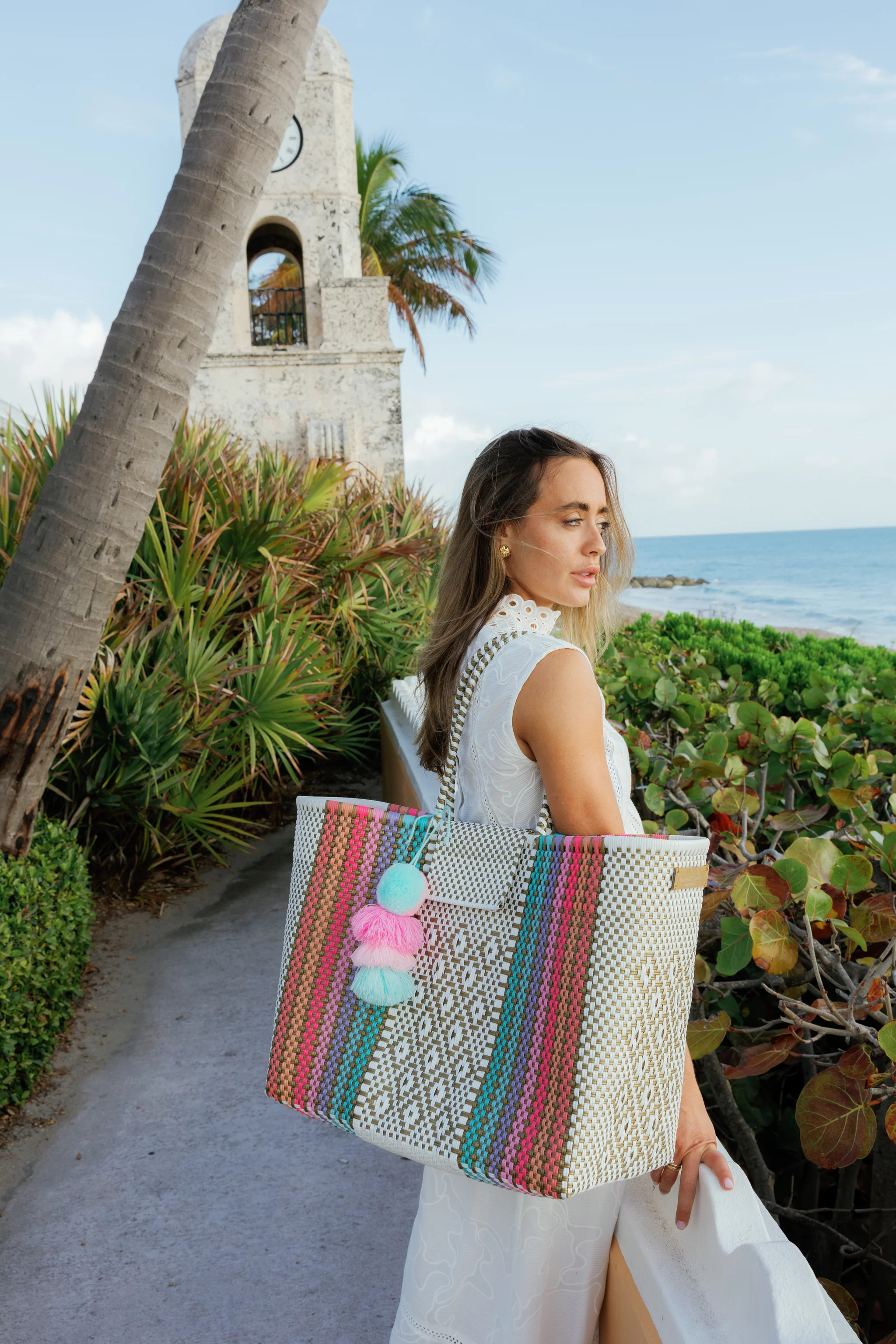 Iris Swirl Citron Tote | Squeeze De Citron