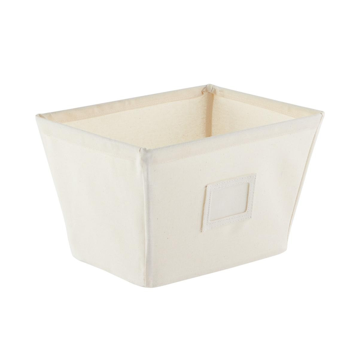 Medium Canvas Open Bin Natural | The Container Store