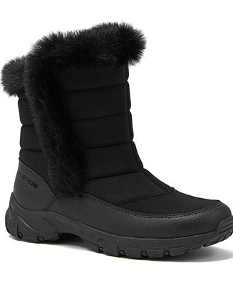Women's Wide Width Expedition Faux Fur Waterproof Puffer Snow Boots | Macy's