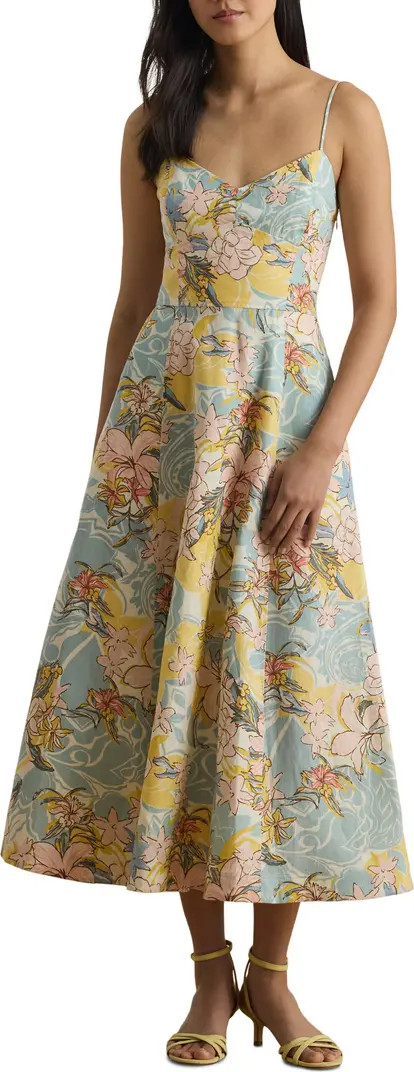 Lauren Ralph Lauren Floral Linen Dress | Nordstrom | Nordstrom